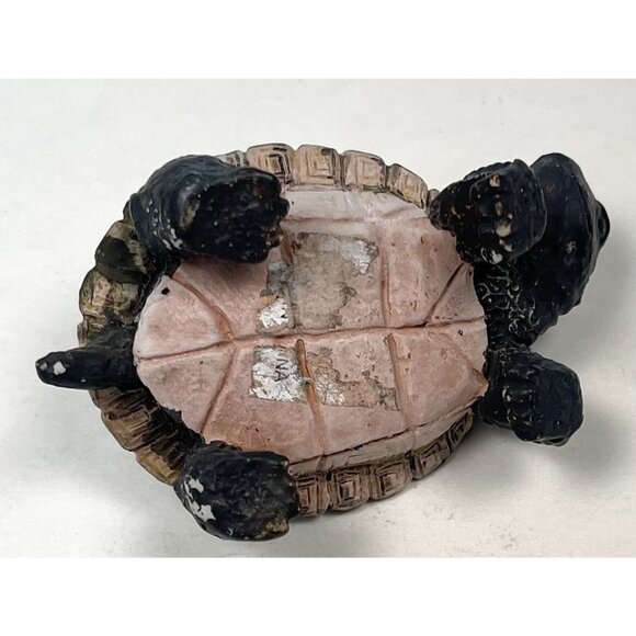 3" Carved Resin Gray TORTOISE FIGURINE Turtle Collectible Decorative Sculpture - Picture 4 of 4